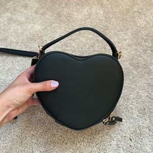 Black Heart Shaped Bag